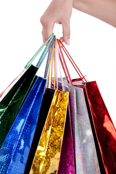 Sacchetti colorati per la spesa — Foto Stock