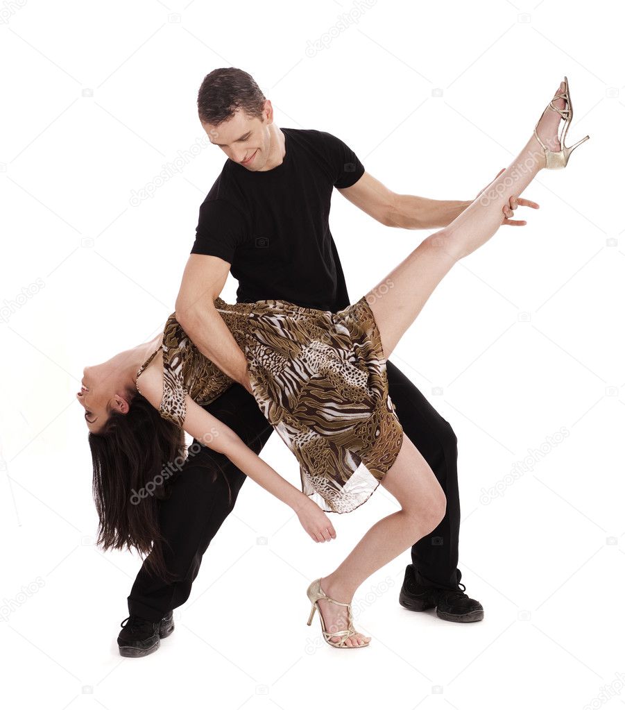 Young beautiful couple dancing — Stock Photo © get4net #3147535