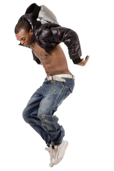 Dançarino pulando alto — Fotografia de Stock