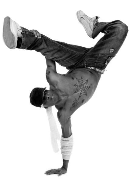 Hip hop bailarín congeló sus movimientos — Foto de Stock