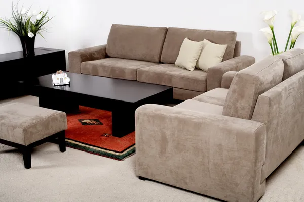 Muebles clásicos en una sala de estar moderna — Foto de Stock