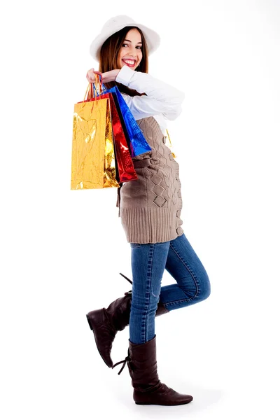 Vrouw aan het winkelen — Stockfoto