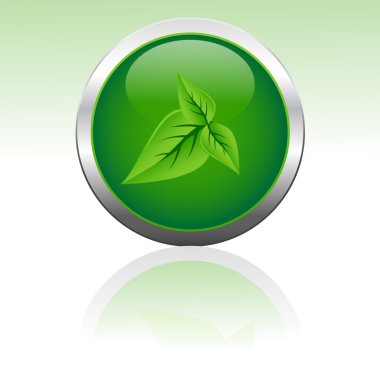 Illustration of icon with leaf clipart