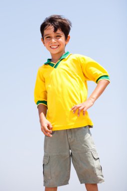 Young Boy posing to the camera clipart