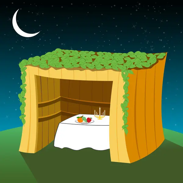 Hut symboliserar sukkot festival — Stockfoto