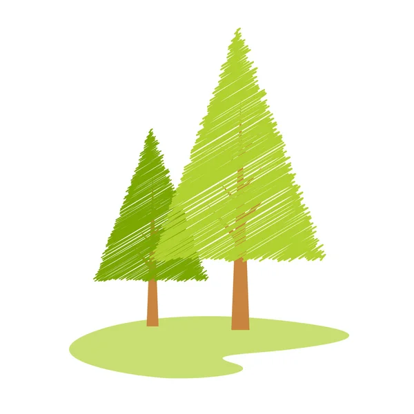 스케치 효과와 나무 — 스톡 사진