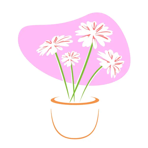 Ilustração do vaso de flores — Fotografia de Stock