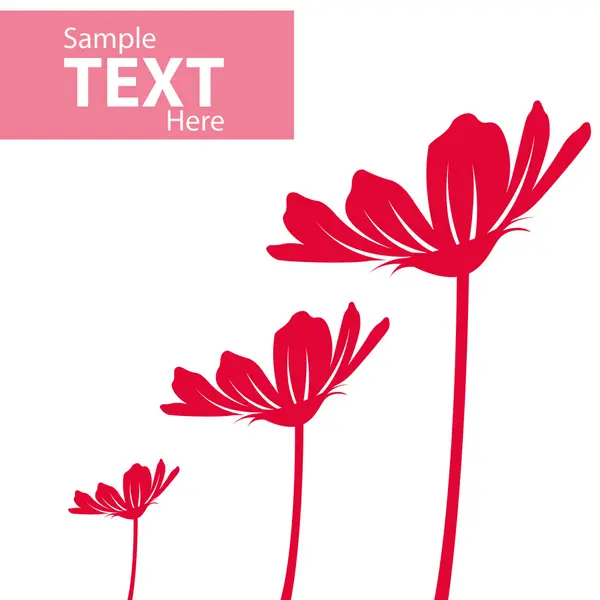 Illustration av röda blommor — Stockfoto