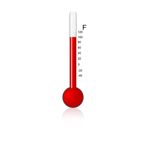 Thermometer geïsoleerd op wit — Stockfoto