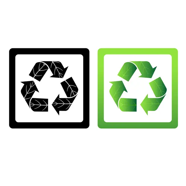 Set met recycle symbolen — Stockfoto