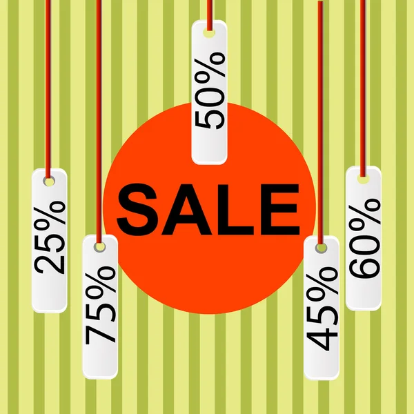 Discount tags on stripped background — Stock Photo, Image