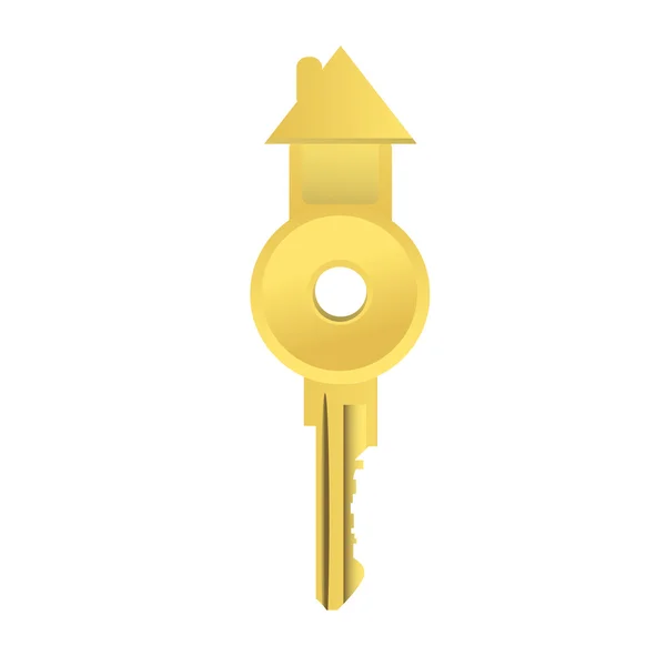 Yellow house key — Stock Photo, Image