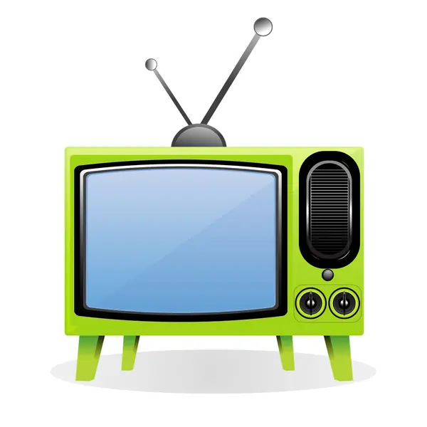 Television isolated on white — Stock Photo, Image