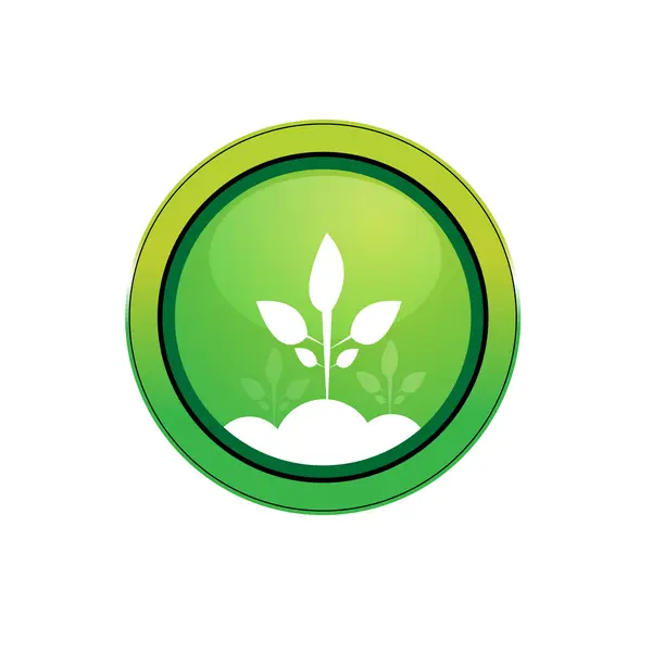 Obrázek ikony s rostlinou — Stock fotografie