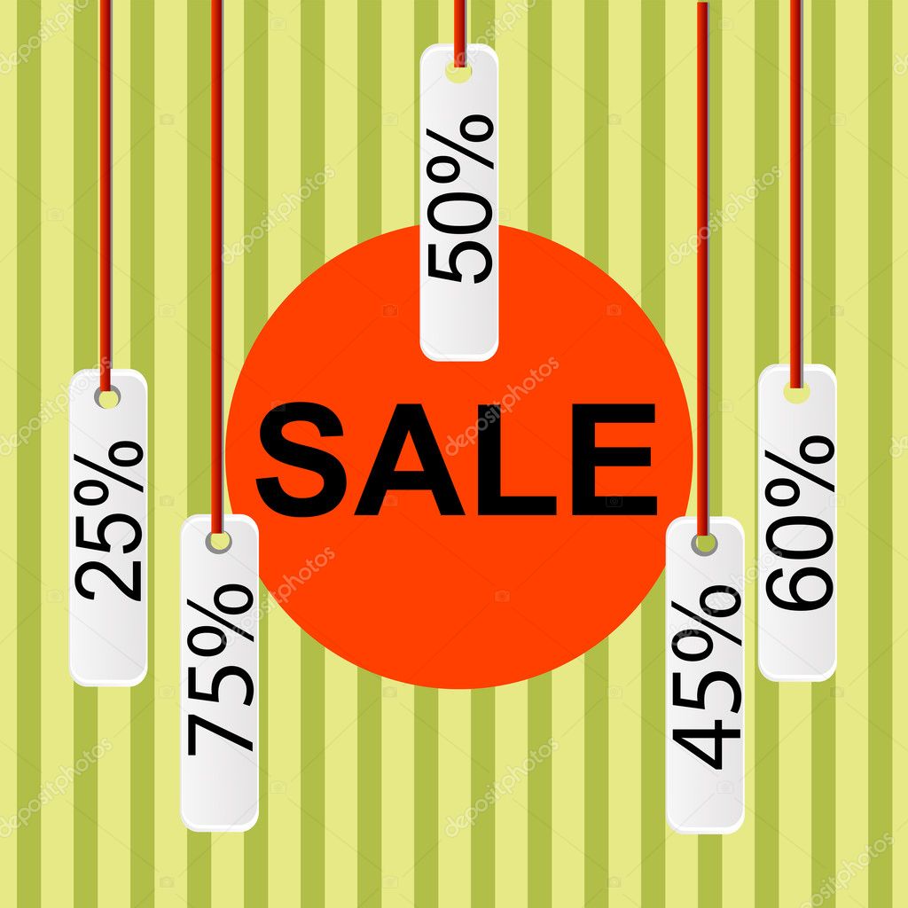 Discount tags on stripped background — Stock Photo © get4net #3809198
