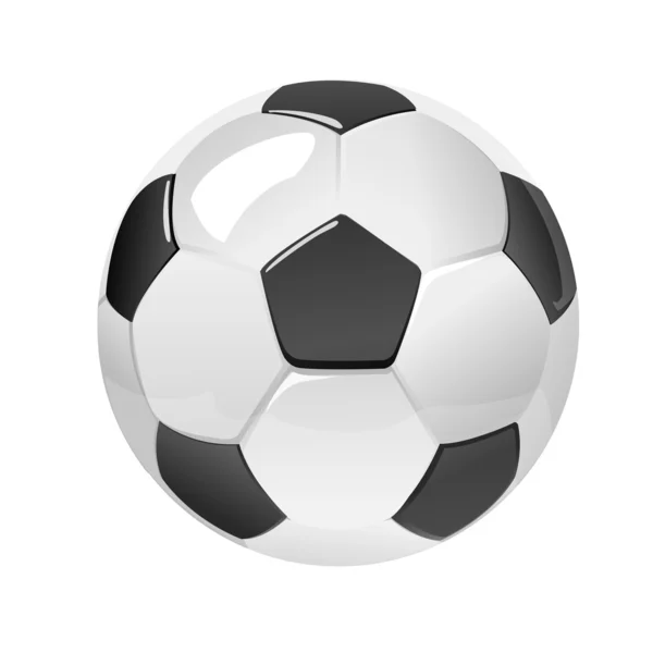 Fotbalový míč na bílém pozadí — Stock fotografie
