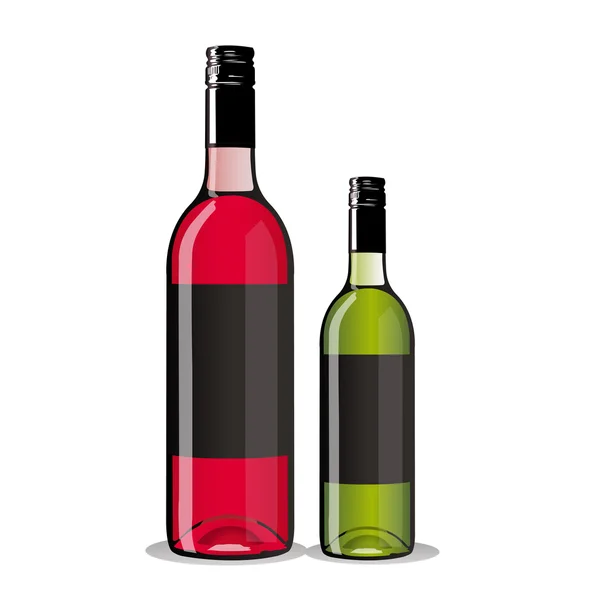 Изолированные бутылки вина — стоковое фото