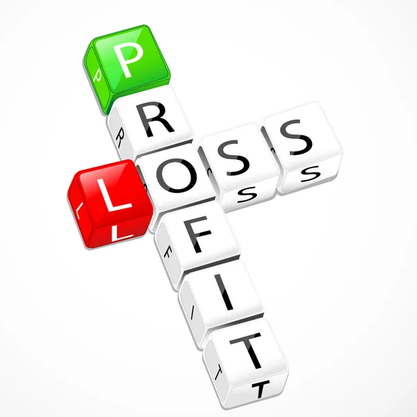 Profit and loss block — Stock Photo, Image