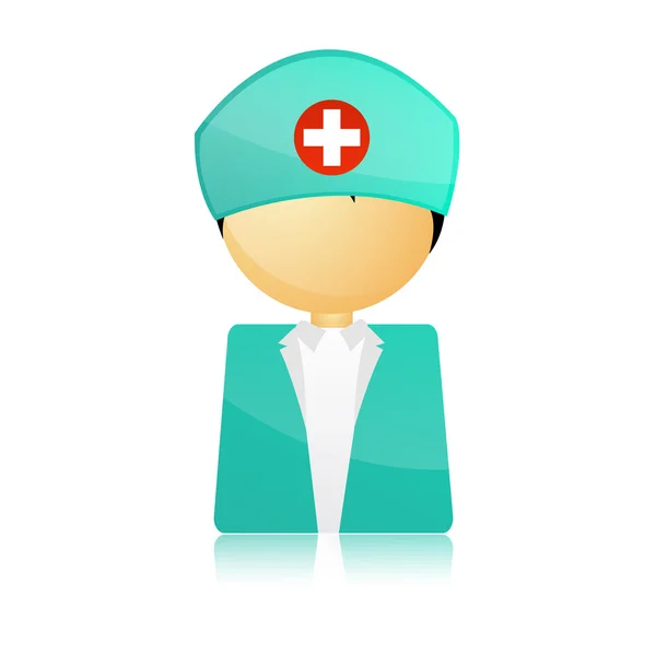 Geïsoleerde verpleegkundige icoon — Stockfoto