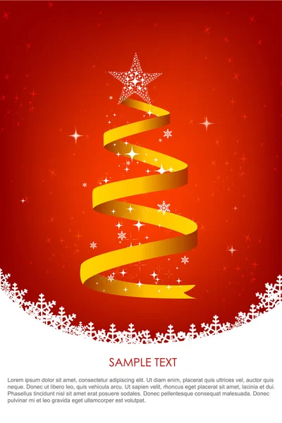 Weihnachten Hintergrund mit wirbelnden Weihnachtsbaum — Stockfoto