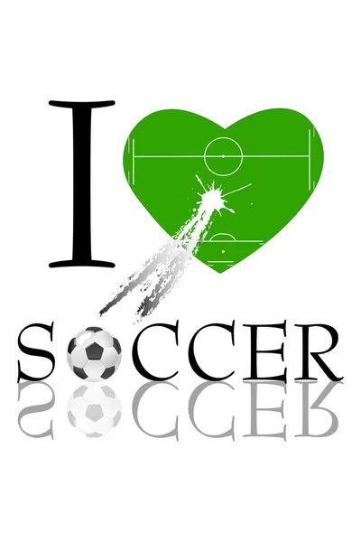 Ben aşk futbol — Stok fotoğraf