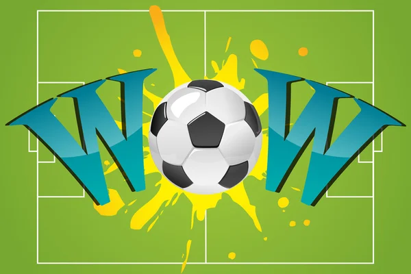 Wow with soccer ball — Stock Photo, Image
