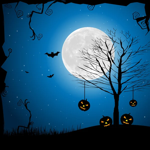 Dynia Halloween na cmentarzu — Zdjęcie stockowe