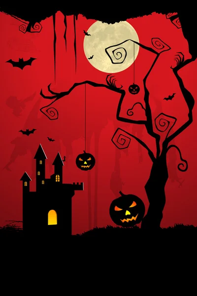 Assustador noite de Halloween — Fotografia de Stock