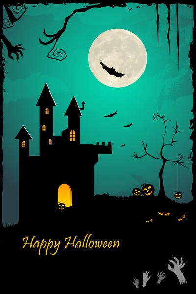 Haunted halloween castle — Stock Photo, Image