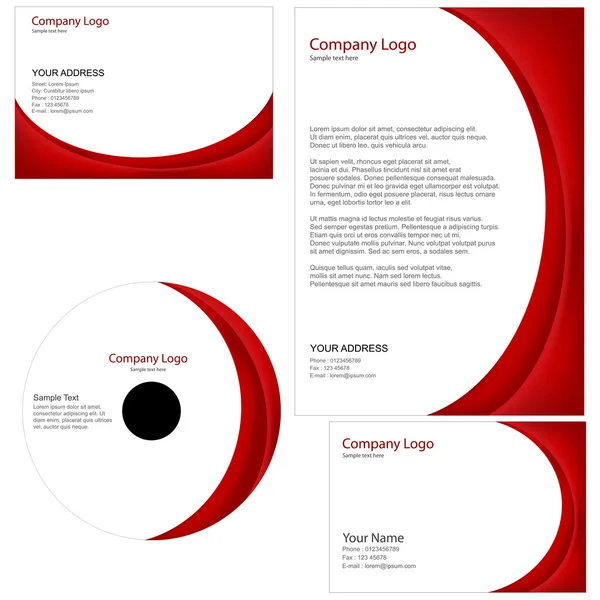 Set of business templates — Stock Photo, Image