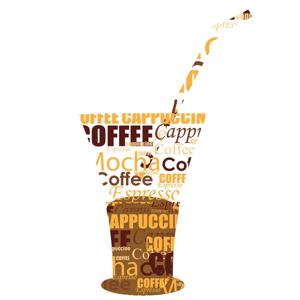 Typografie koude koffie — Stockfoto