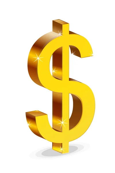 Arany dollár szimbólum — Stock Fotó