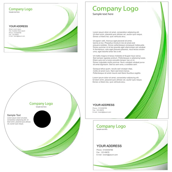 Letterhead template with swirls — Stock Photo, Image