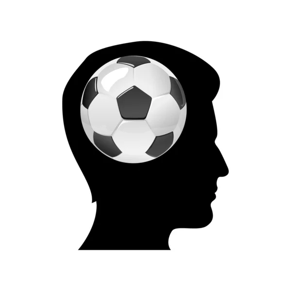 Homem pensando em jogo de futebol — Fotografia de Stock