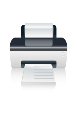 Color printer device clipart