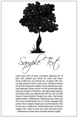 Tree text template clipart