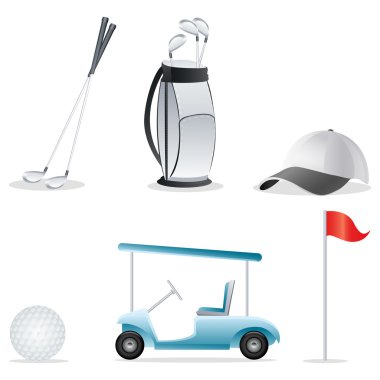 Golf icons clipart