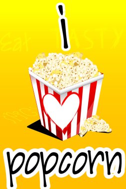 I love popcorn clipart