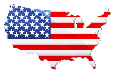 Flag of united states of america clipart