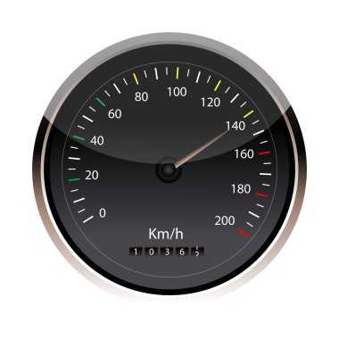 Isolated speedometer clipart