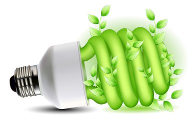 Eco friendly cfl bulb clipart