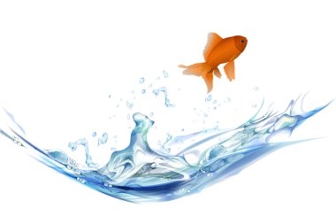 Jumping fish clipart