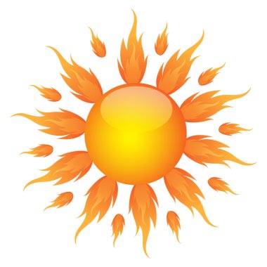 Burning sun clipart