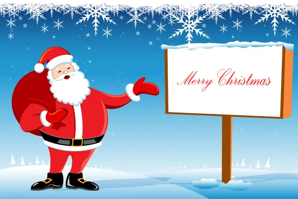 Santa claus with gift bag — Stock Photo, Image