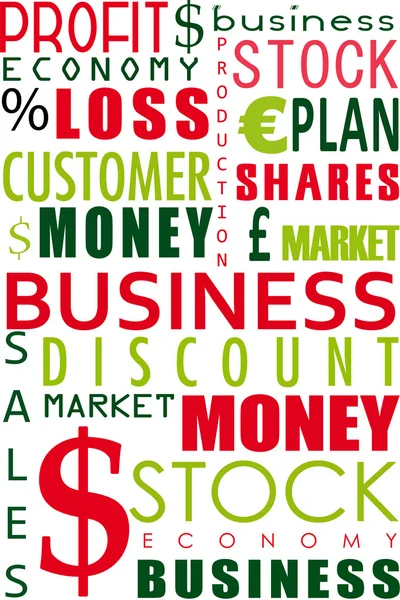 Business-Wort-Collage — Stockfoto