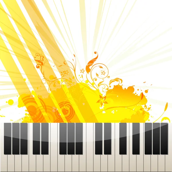 Klaviertasten auf grungigem Hintergrund — Stockfoto
