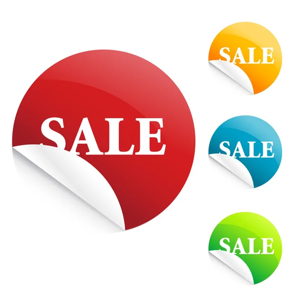 Glossy sale tag stickers — Stock Photo, Image
