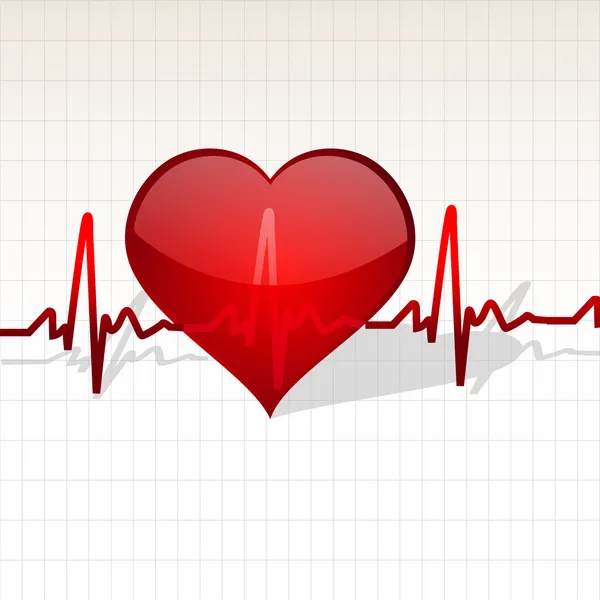 Heart with life line — Stock Photo, Image