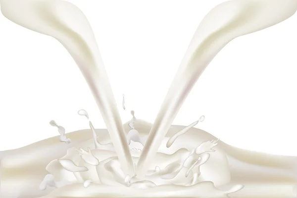 Ілюстрація бризок молока — стокове фото