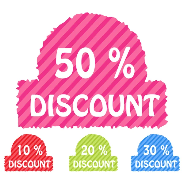 Set of discount icons — Stock Photo, Image